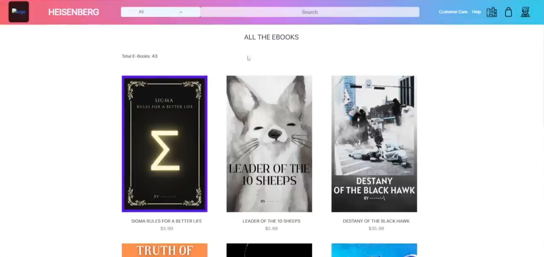 E-Book Selling Website